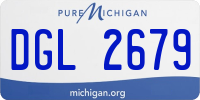 MI license plate DGL2679