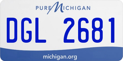 MI license plate DGL2681