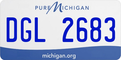 MI license plate DGL2683