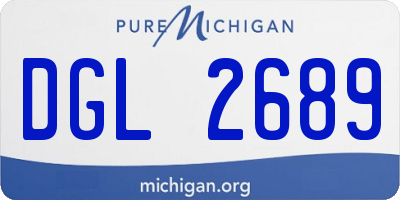 MI license plate DGL2689