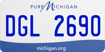 MI license plate DGL2690