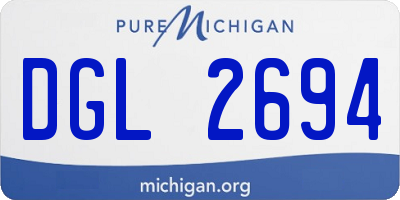 MI license plate DGL2694