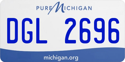 MI license plate DGL2696