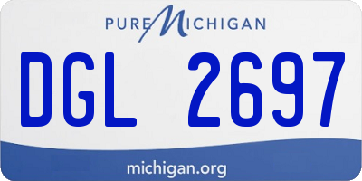MI license plate DGL2697