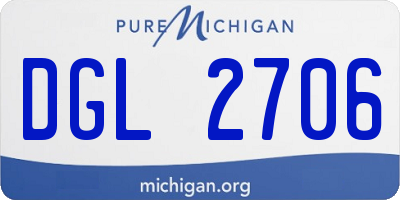 MI license plate DGL2706