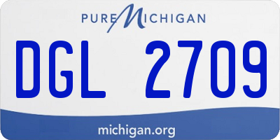 MI license plate DGL2709