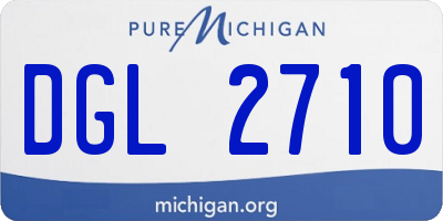 MI license plate DGL2710