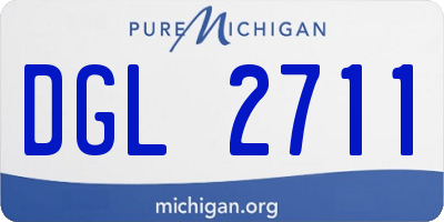 MI license plate DGL2711