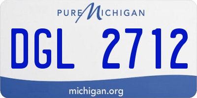 MI license plate DGL2712