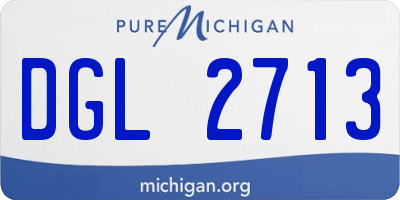 MI license plate DGL2713