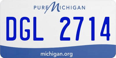 MI license plate DGL2714