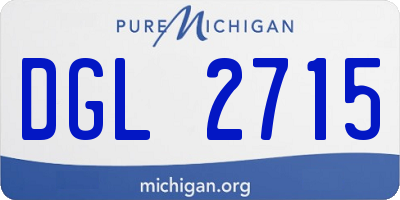 MI license plate DGL2715