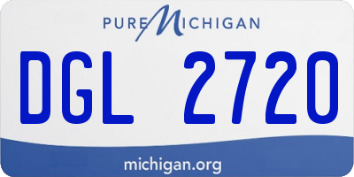 MI license plate DGL2720