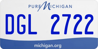 MI license plate DGL2722