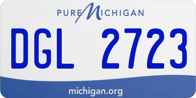 MI license plate DGL2723