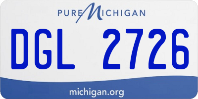 MI license plate DGL2726