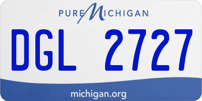 MI license plate DGL2727