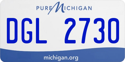 MI license plate DGL2730