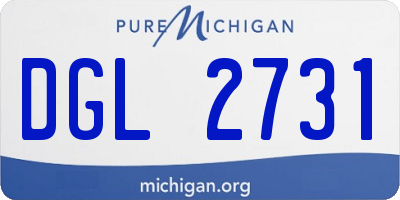 MI license plate DGL2731