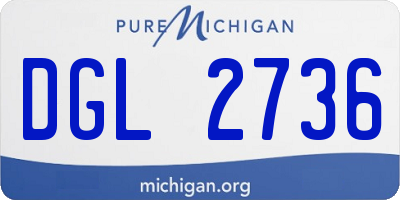 MI license plate DGL2736