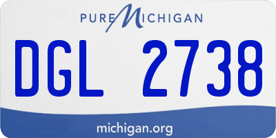 MI license plate DGL2738