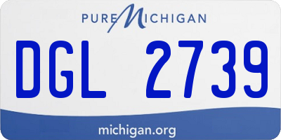 MI license plate DGL2739