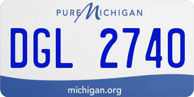 MI license plate DGL2740