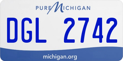 MI license plate DGL2742
