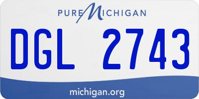 MI license plate DGL2743