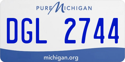 MI license plate DGL2744