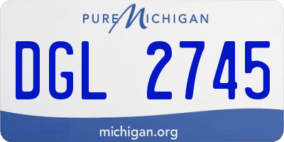 MI license plate DGL2745