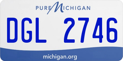 MI license plate DGL2746