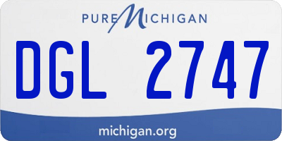 MI license plate DGL2747