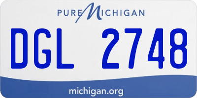 MI license plate DGL2748