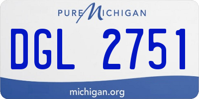 MI license plate DGL2751