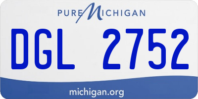 MI license plate DGL2752