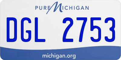 MI license plate DGL2753