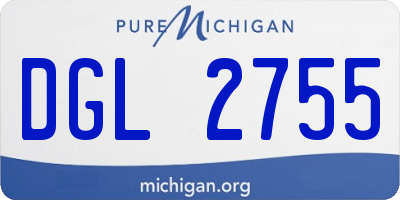 MI license plate DGL2755