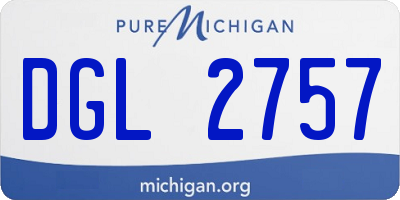 MI license plate DGL2757