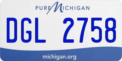 MI license plate DGL2758