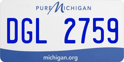 MI license plate DGL2759