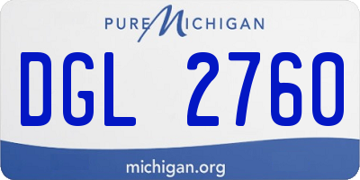 MI license plate DGL2760