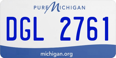 MI license plate DGL2761