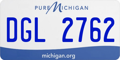 MI license plate DGL2762