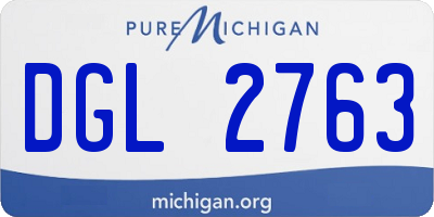MI license plate DGL2763