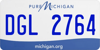MI license plate DGL2764