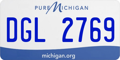 MI license plate DGL2769
