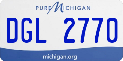 MI license plate DGL2770