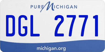 MI license plate DGL2771