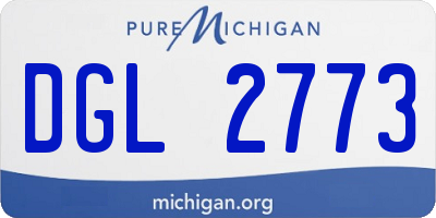 MI license plate DGL2773